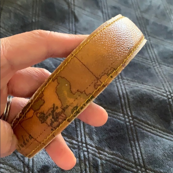 ALVIERO MARTINI Map Print Leather Headband main image 6